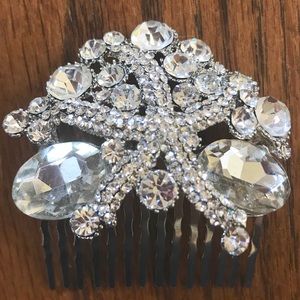 COPY - Swarovski crystal Starfish hair comb, bridal hair
